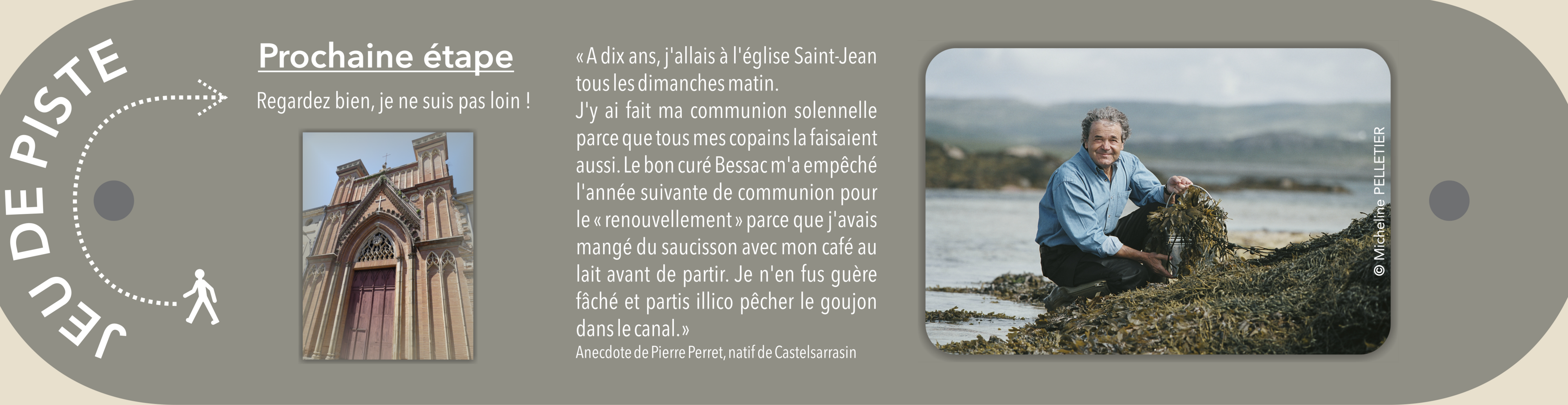 Plaque du jeu de piste Pierre Perret Plaque du jeu de piste Pierre Perret