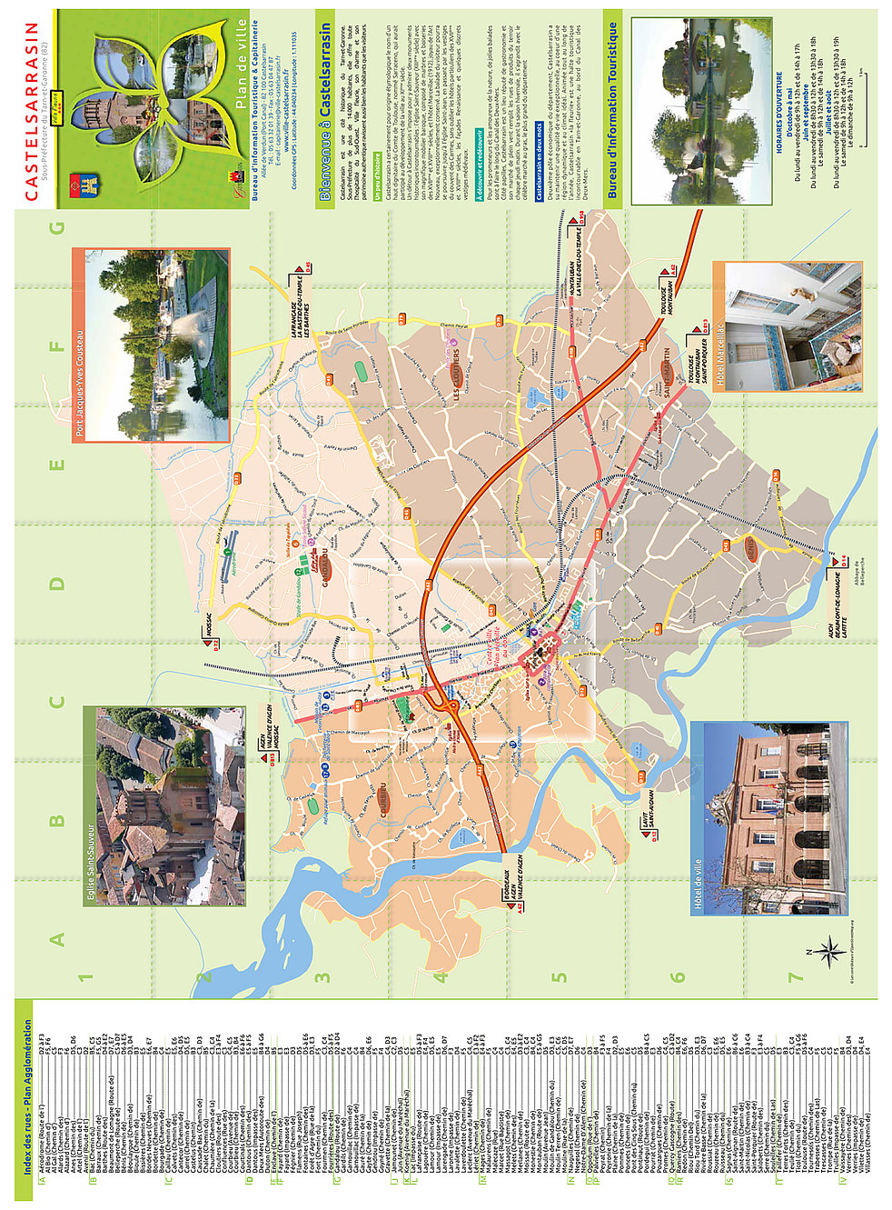 Plan de Castelsarrasin (recto), cliquez sur l'image pour le télécharger