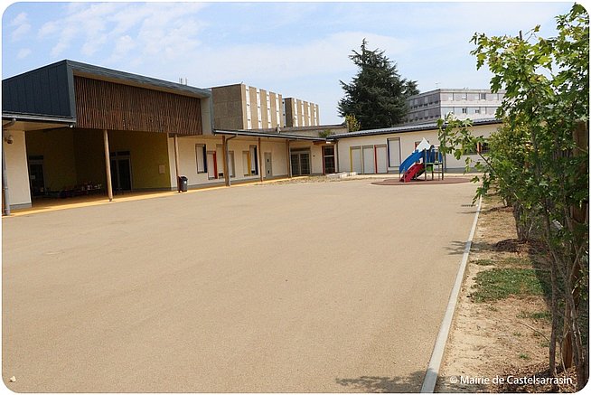 Photos des travaux de l'école maternelle Eugène Redon au mois de juillet 2022