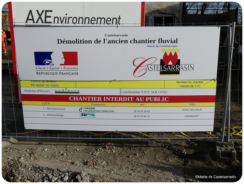 Panneau de chantier