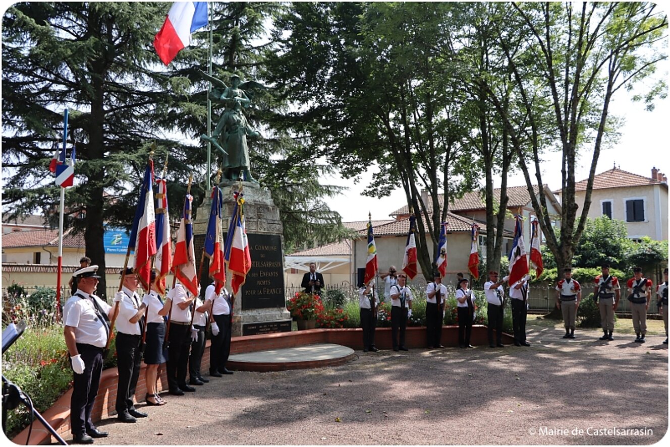 Cérémonie des 80 ans de la Libération de Castelsarrasin le 20 aout 2024