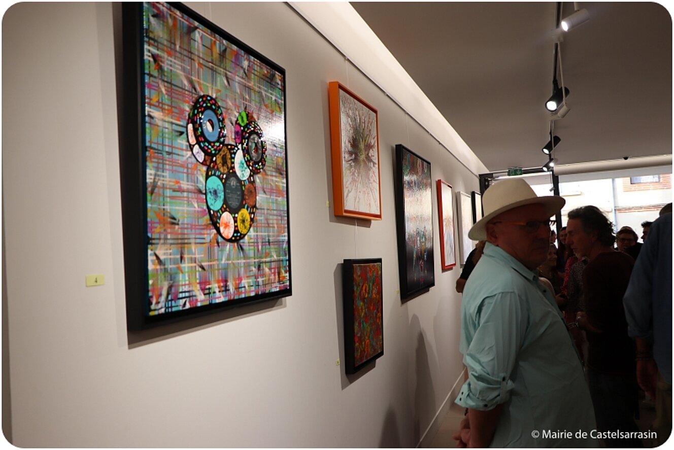 Photos du vernissage de l'exposition des oeuvres de l'artiste peintre Jérôme Tuffal