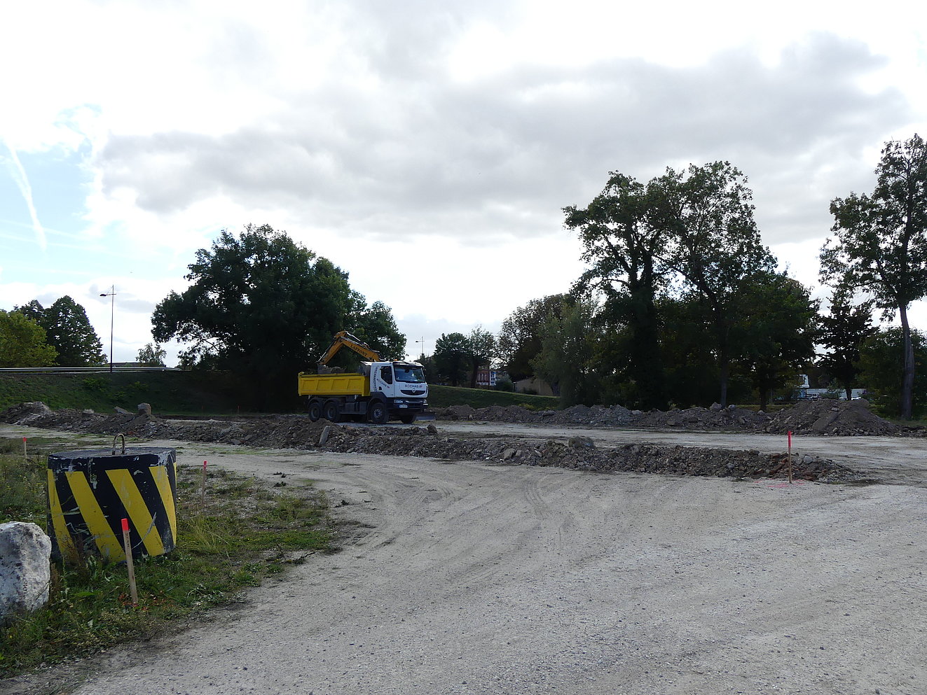 Camion des travaux en action