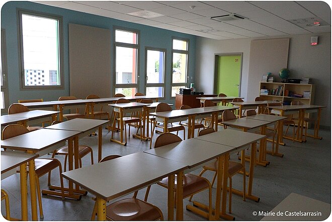 Photos des travaux de l'école maternelle Eugène Redon au mois de juillet 2022