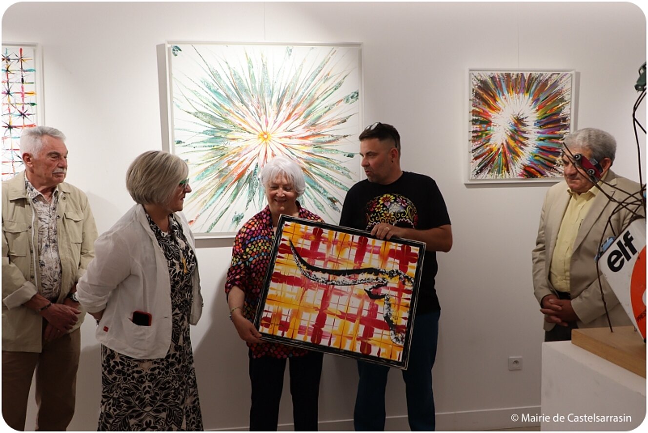 Photos du vernissage de l'exposition des oeuvres de l'artiste peintre Jérôme Tuffal