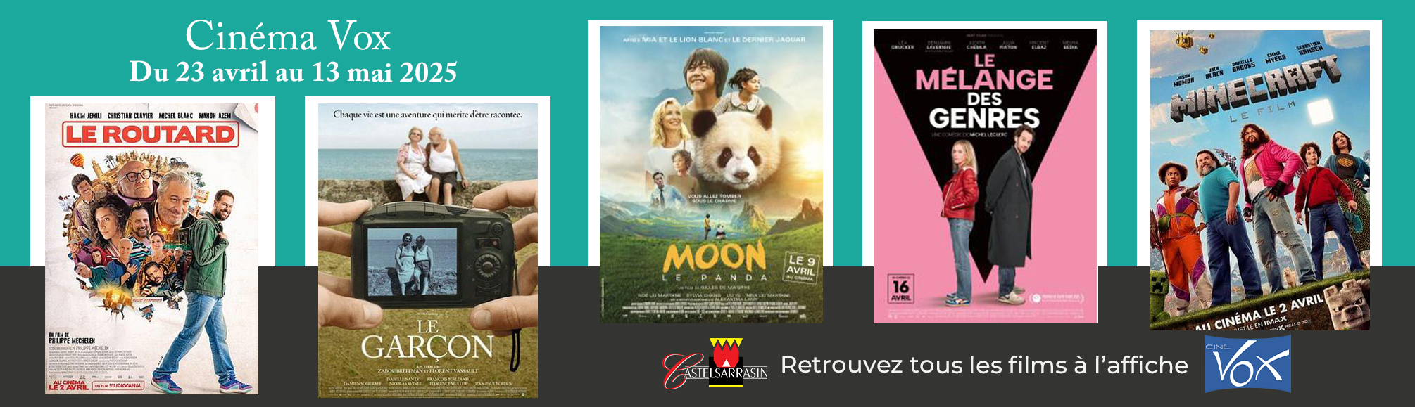  Retrouvez le programme du cinéma à l'affiche du 23 avril au 13 mai 2025
