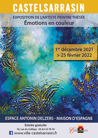 Affiche de l'exposition Emotions en couleurs par Thésée