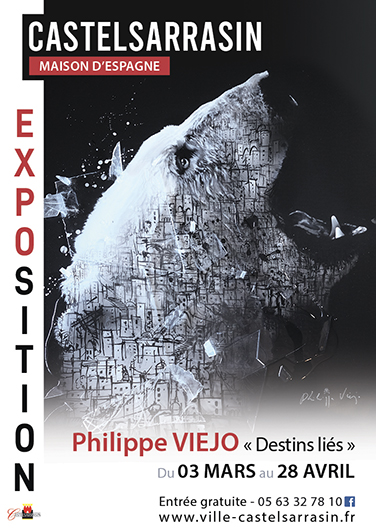 Affiche de l'exposition Destins Liés par Philippe Viejo