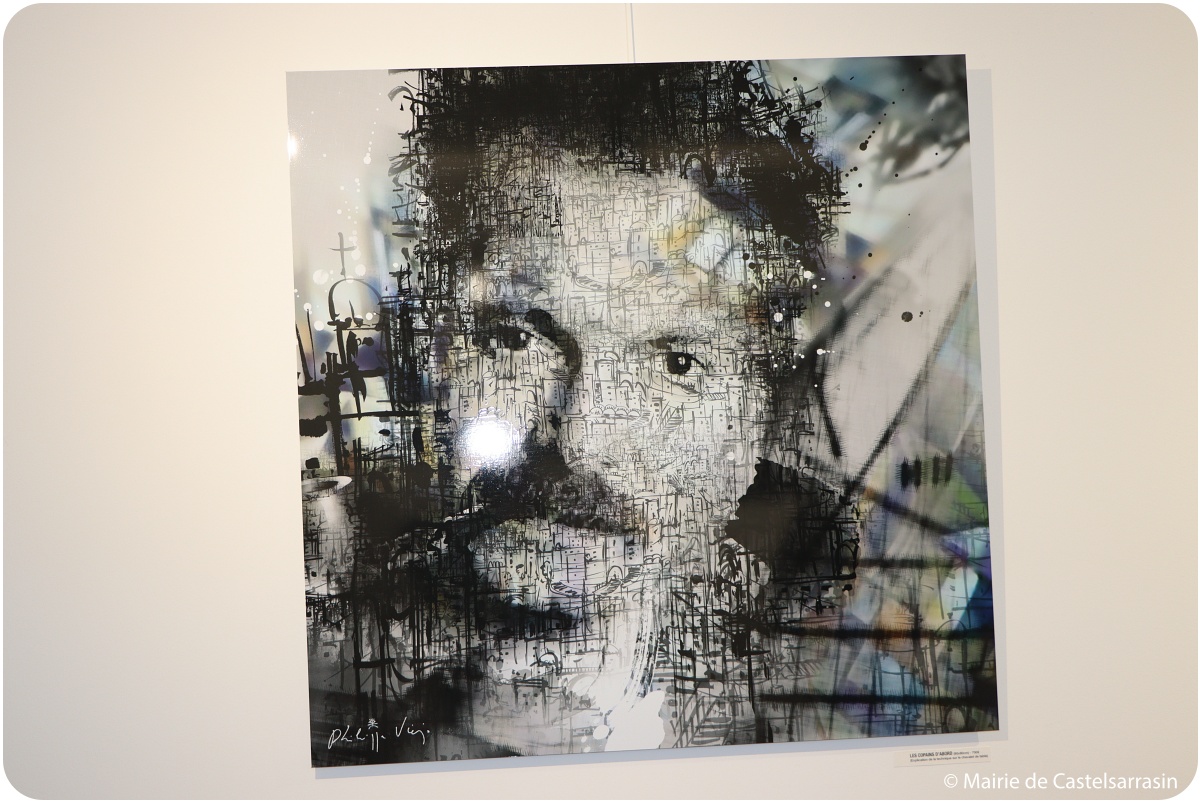 Tableaux de Philippe Viejo, portrait de Georges Brassens