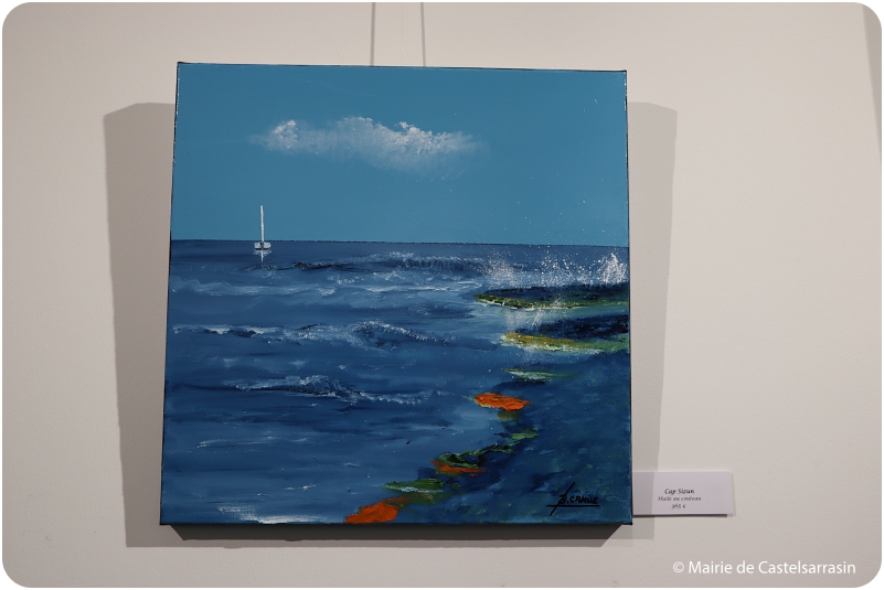 Exposition Dans le bleu de la mer par l'artiste Bernard Cahue