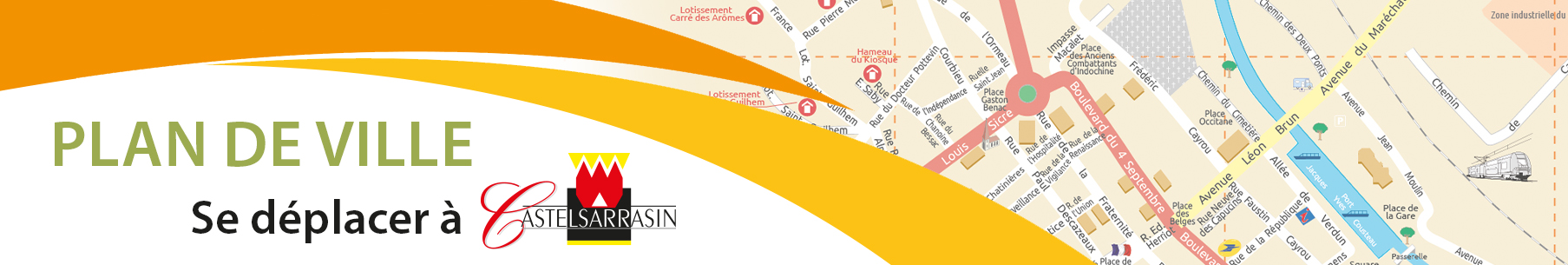 Plan de ville : se déplacer à Castelsarrasin