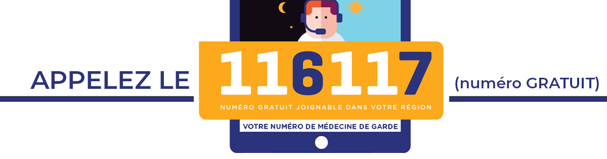 Appelez le médecin de garde au 116 117