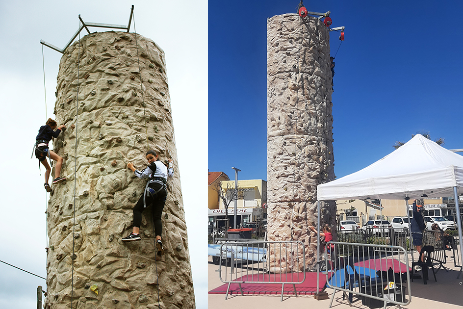 Un mur d’escalade encadré par des moniteurs sera installé dans le Parc Un mur d’escalade encadré par des moniteurs sera installé dans le Parc