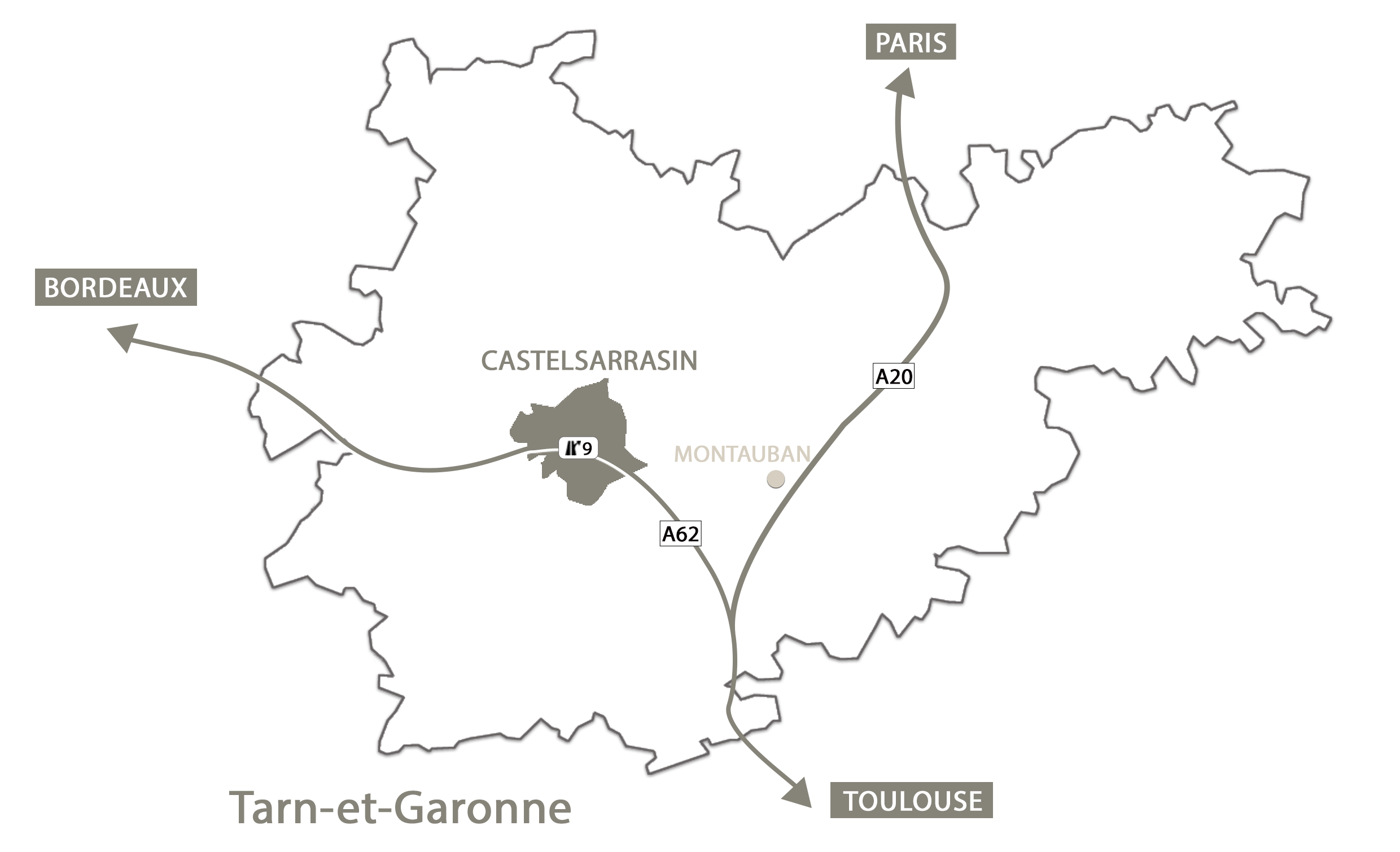 Carte Castelsarrasin 
